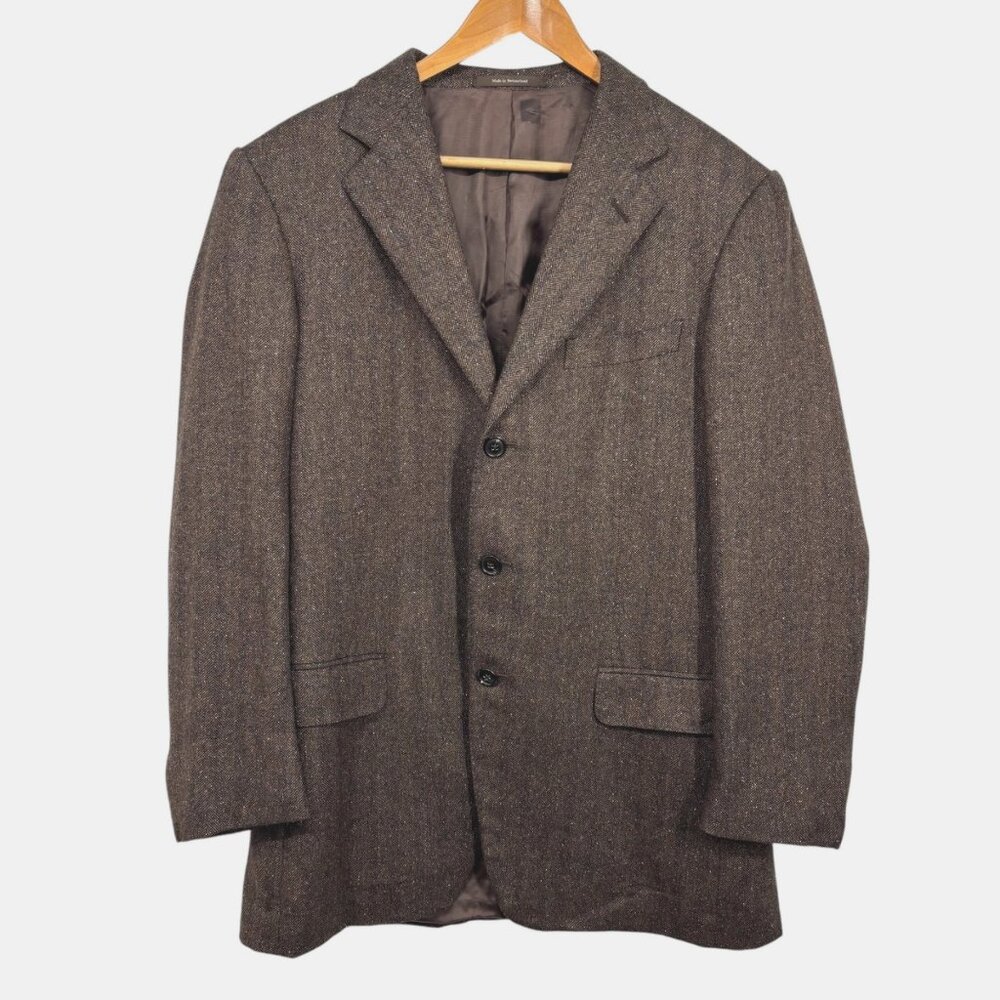 VTG ERMENEGILDO ZEGNA Silk Cashmere Sport Coat 40R Blazer Jacket Switzerland